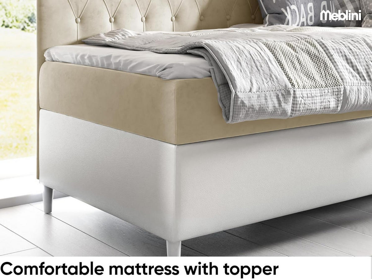 KINDERBETT FLIPPO 3 - Beige/Weiß, Holzwerkstoff (106/208cm) - Meblini