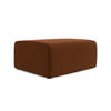 POUF Samt Stoff Orange - Rot/Terra cotta, Kunststoff/Textil (90/80/60cm) - Makamii