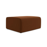 POUF Samt Stoff Orange - Rot/Terra cotta, Kunststoff/Textil (90/80/60cm) - Makamii