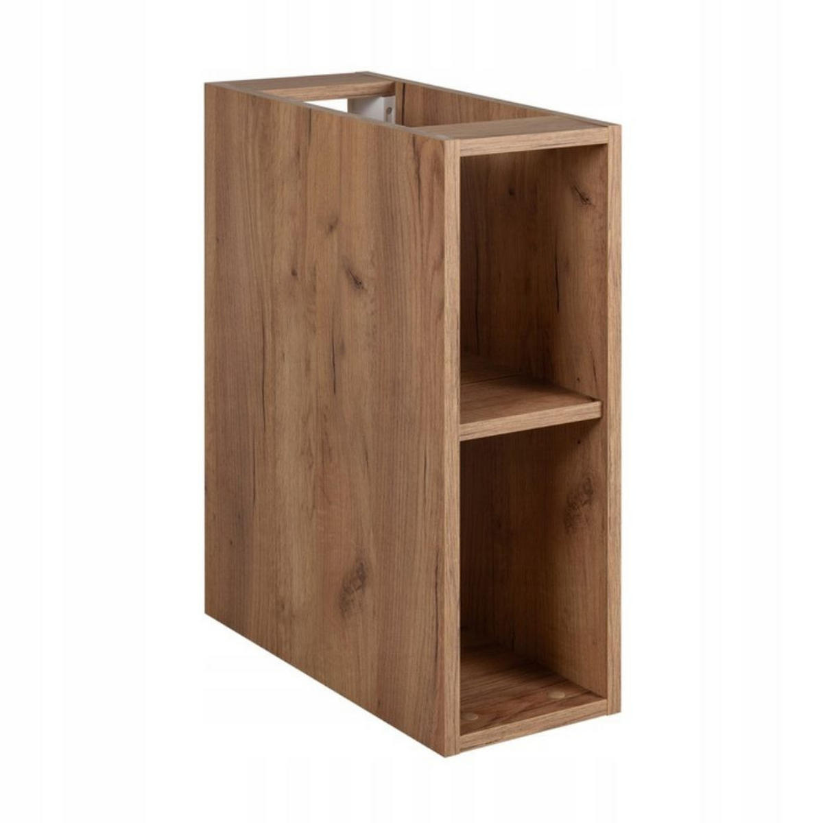 WASCHBECKUNTERSCHRANK mit Regal Weiß matt/Eiche 140/57/46 cm - Eichefarben/Weiß, Holzwerkstoff (140/57/46cm) - Rodan