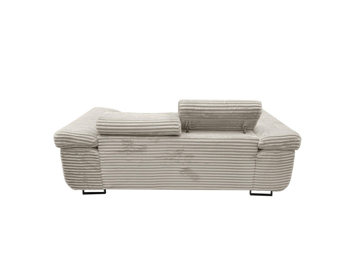 GUSTAW Sitzgarnitur 3+2+1, Schlafsofa 3-Sitzer, Cordbezug Ecru - Ecru, Textil (225/92/101cm) - KS Home Concept