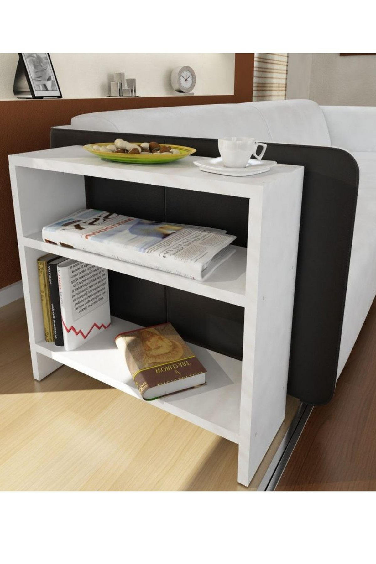 BEISTELLTISCH 51 x 49 x 17,5 cm weiß Ablagetisch - Weiß, Holzwerkstoff (18/51/49cm) - Ibonto