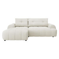 ECKSOFA Fiorano, Seite: Links - Schwarz/Naturfarben, Holz/Kunststoff (265/177cm) - MIRJAN24