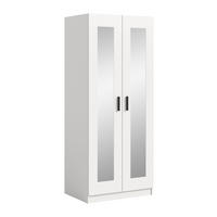 KLEIDERSCHRANK 2-türig VISBY (B/H/T: ca. 80/195/56 cm) in weiß/weiß - Weiß, Holzwerkstoff (80/195/56cm)