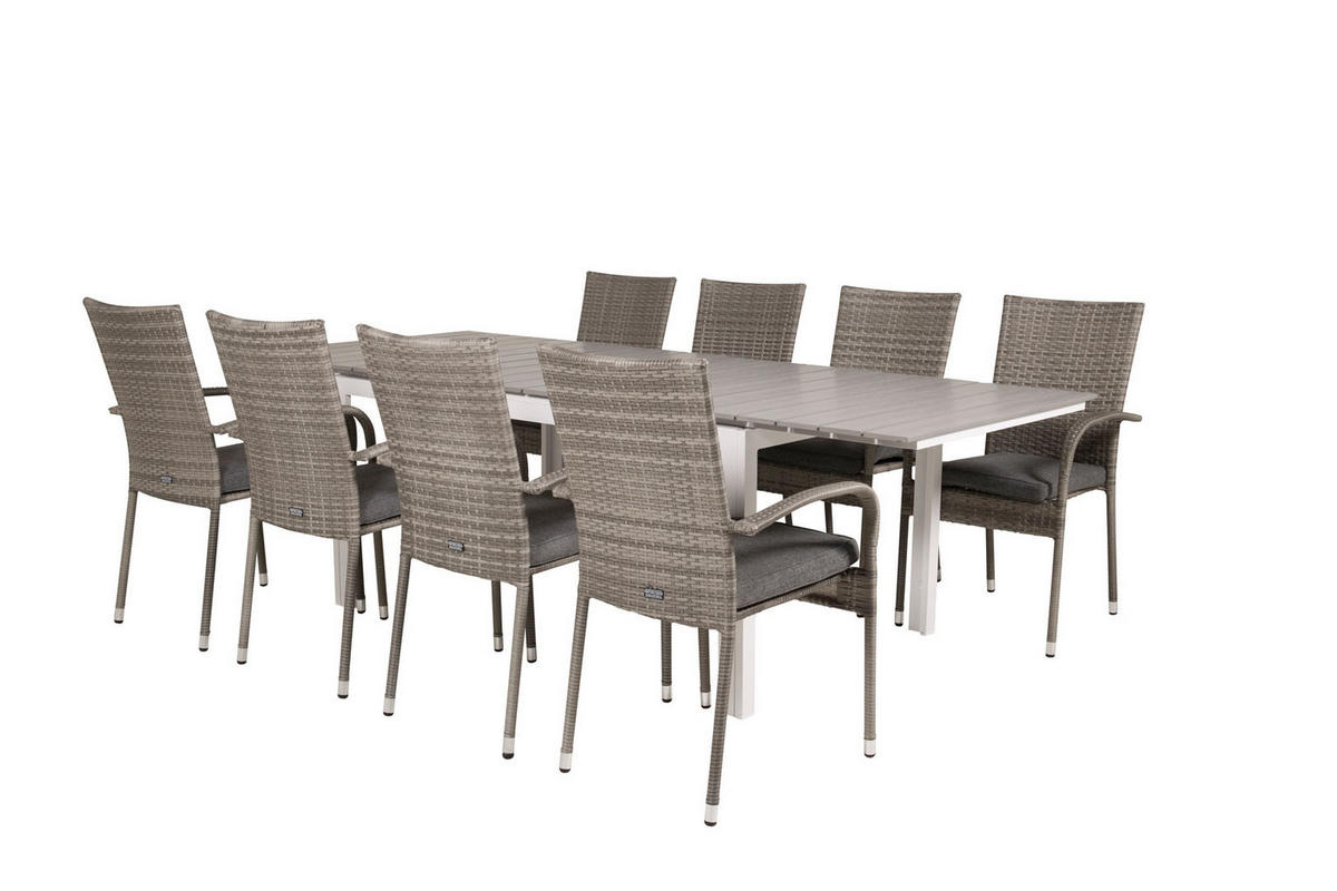 GARTENTISCHGRUPPE Grau - Grau, Holzwerkstoff - ebuy24
