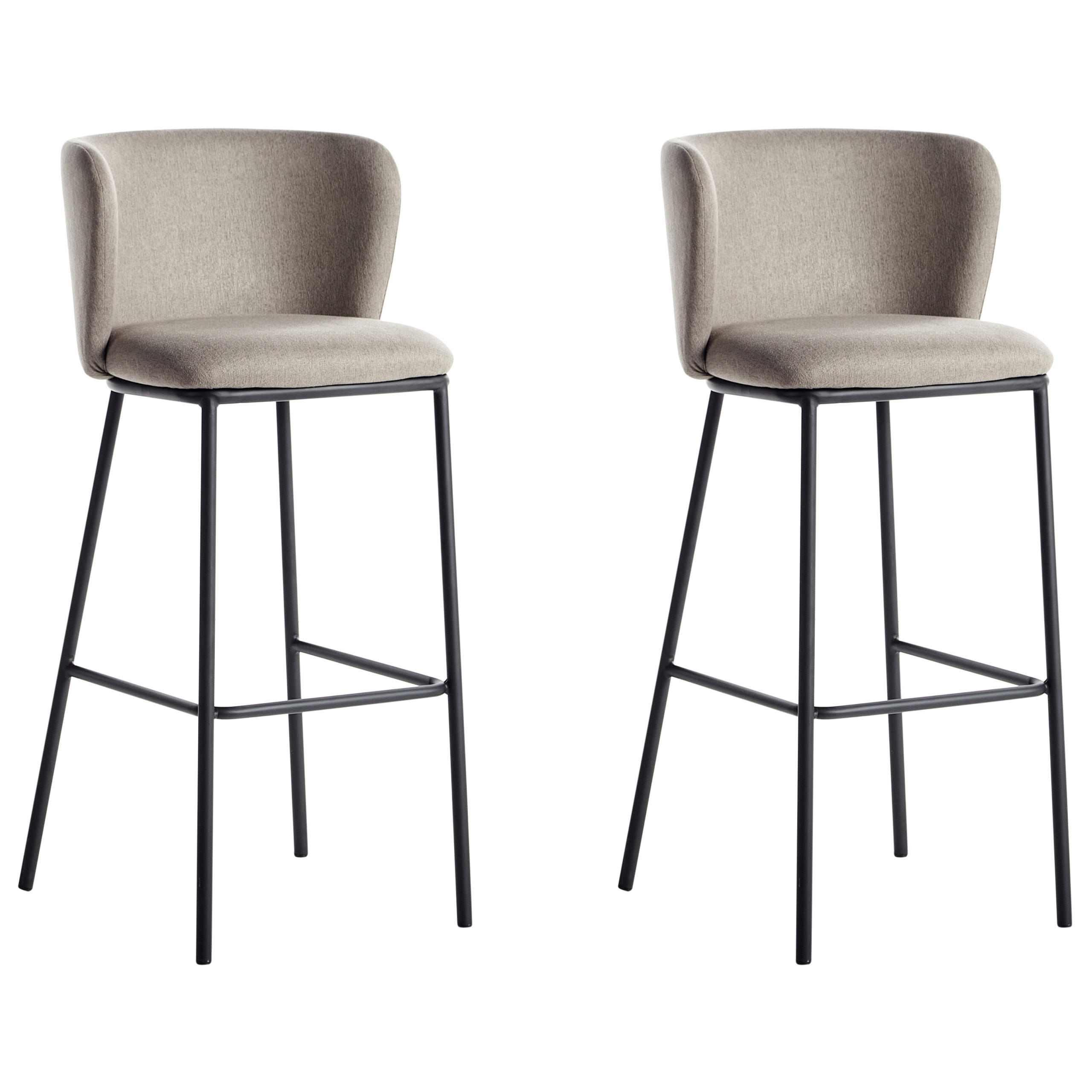 SCAUNE DE BAR set de 2 taupe Mina