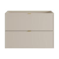 WASCHBECKENUNTERSCHRANK - 80 cm x 45 cm - Holz, Platte - Beige - ONDIL - Beige, Holz (80/60/45cm) - Vente-Unique