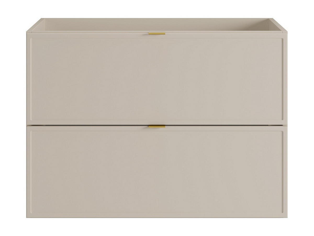 WASCHBECKENUNTERSCHRANK - 80cm x 45cm - MDF - beige - ONDIL - Beige, Holz (80/60/45cm) - Vente-Unique