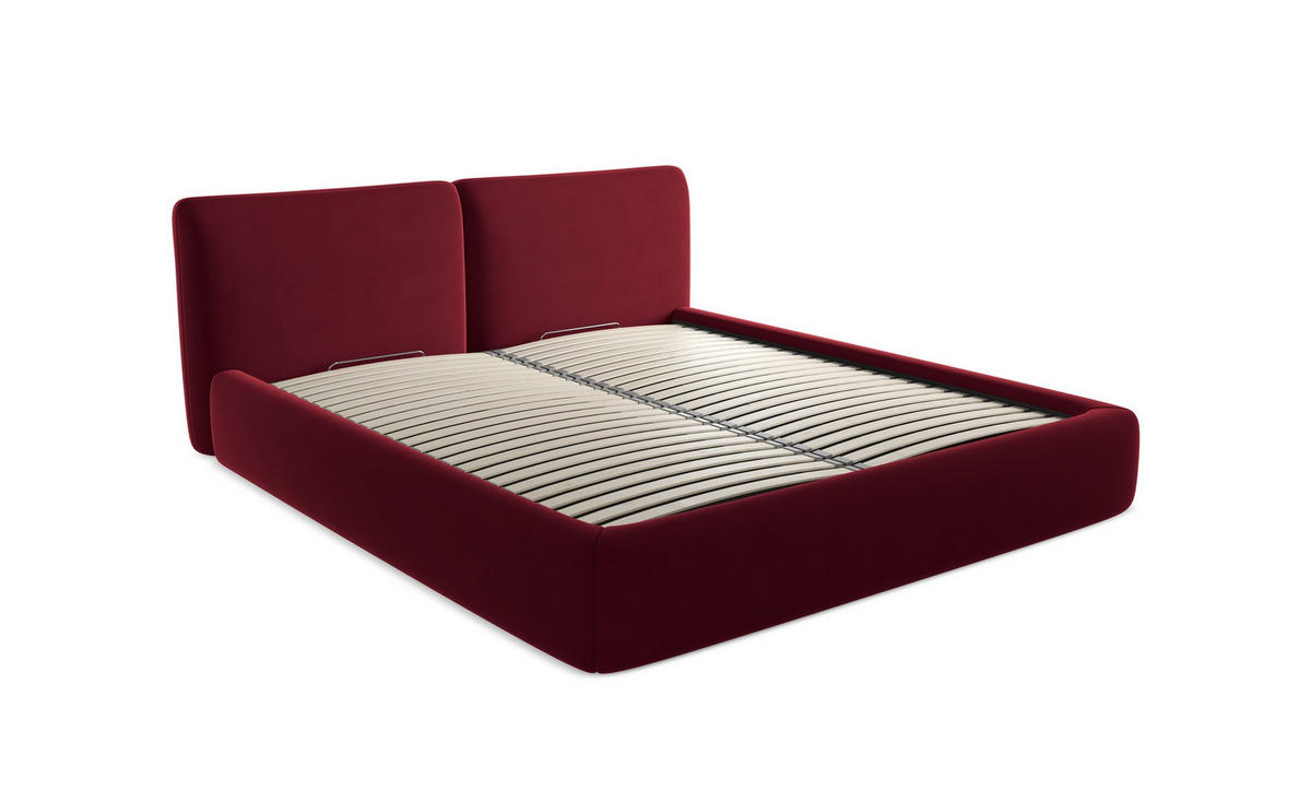 POLSTERBETT mit Bettkasten und Lattenrost 160x228 Beige - Beige/Schwarz, Kunststoff/Textil (140/200cm) - Makamii