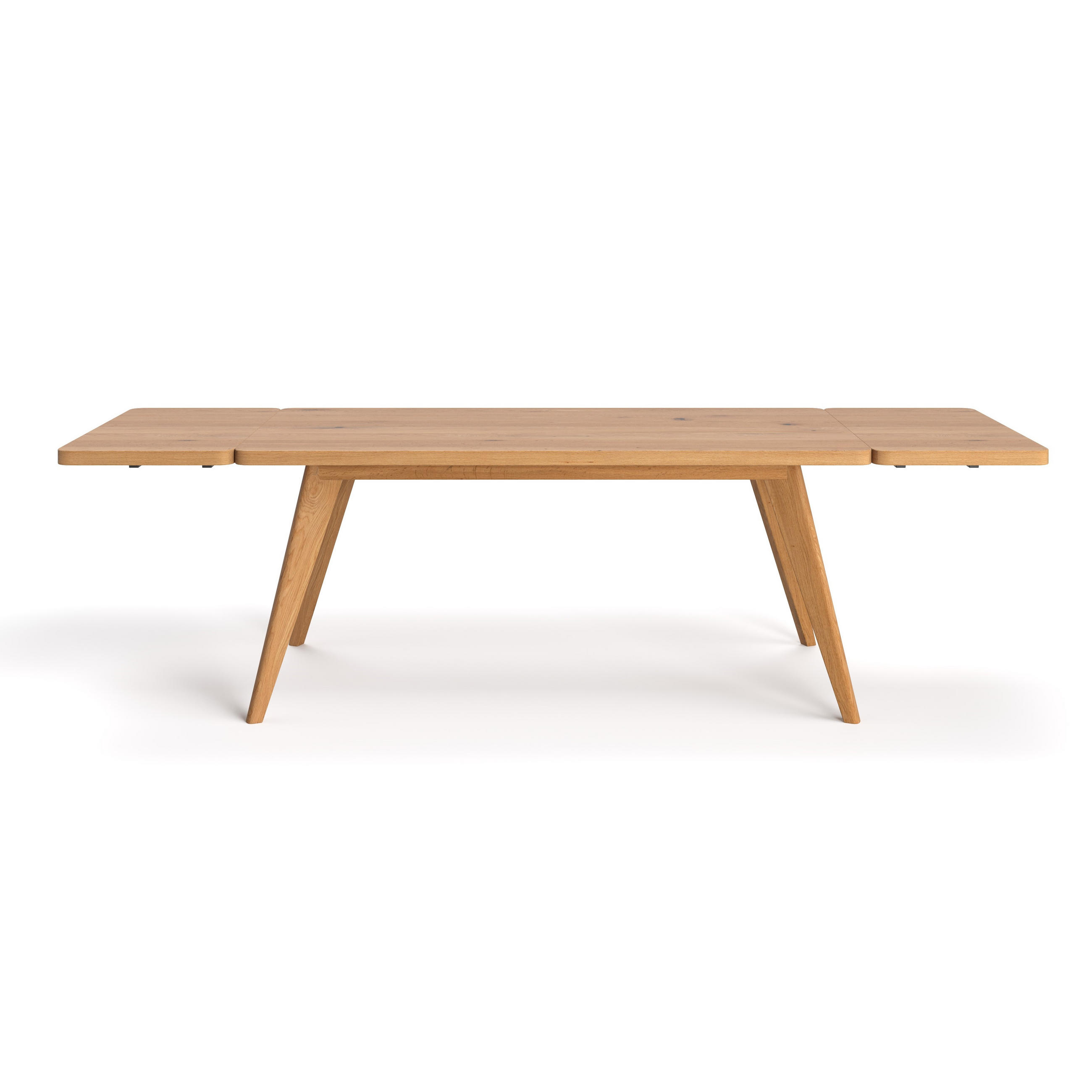 TISCH Ausziehbar Grace aus massivem Eichenholz 200x90 cm + Tischverlängerung 1x50 cm - Eichefarben/Braun, Holz (200/90/75cm) - Danzz