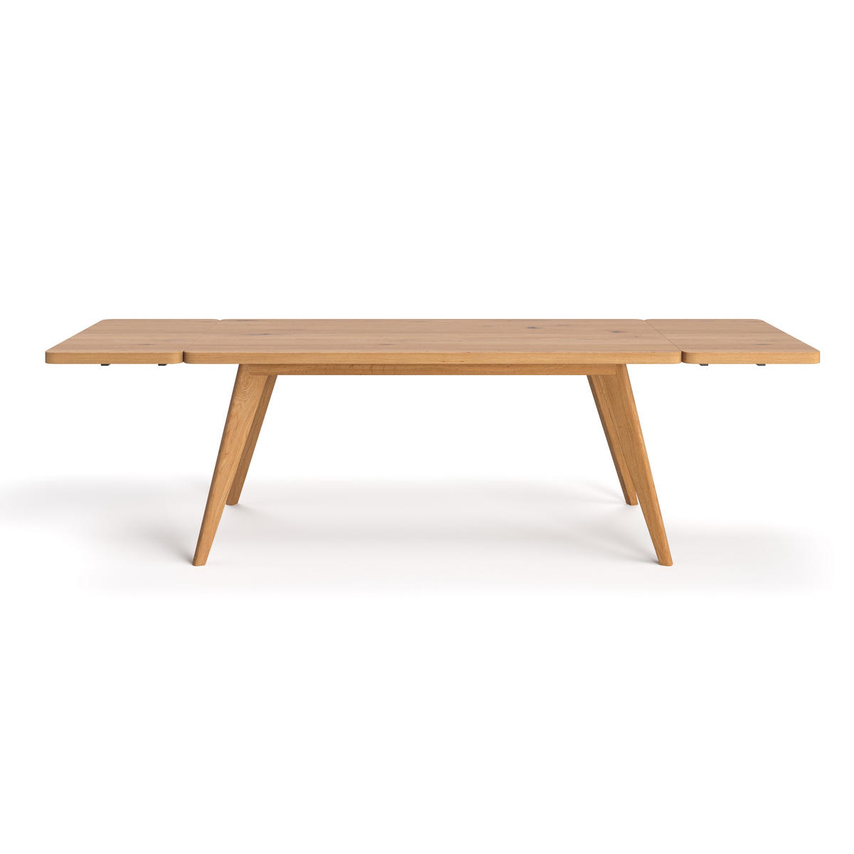 TISCH Ausziehbar Grace aus massivem Eichenholz 200x90 cm + Tischverlängerung 1x50 cm - Eichefarben/Braun, Holz (200/90/75cm) - Danzz