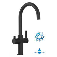 4-WEGE-KÜCHENARMATUR, Schwarz Matt, 360° schwenkbar - Schwarz, Metall (21.4/38.5/21.4cm) - VIZIO