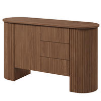 KOMODA Carlo s 1 dvířky a 3 zásuvkami, Push-To-Open, 140 cm, ořech - barva vlašského ořechu, kompozitní dřevo (139/80/45cm) - Beautysofa