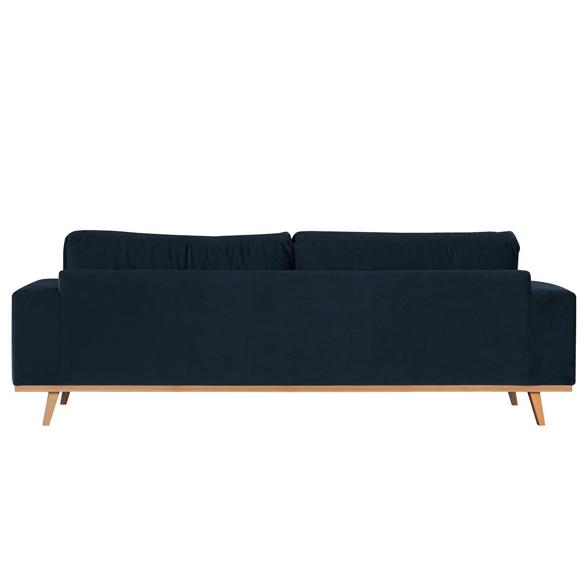 3-SITZER SOFA - Buchefarben/Dunkelblau, Buchenholz/Textil (237/81/88cm) - home24