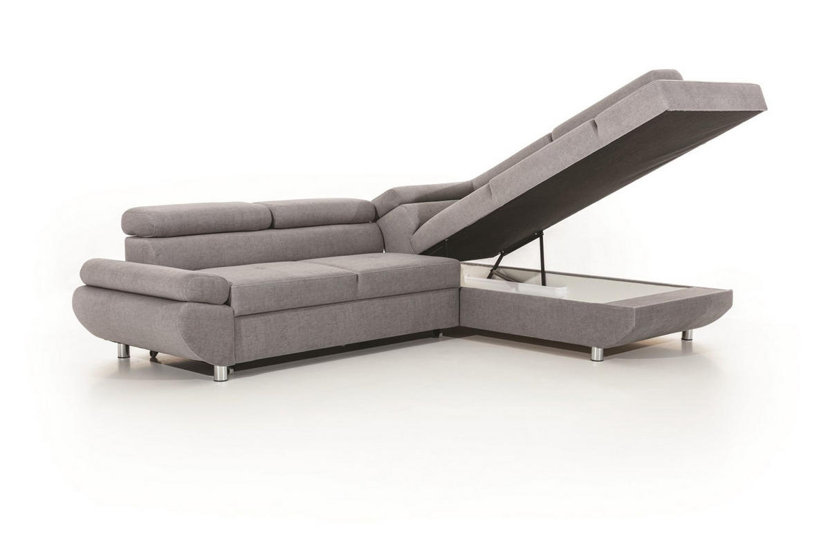 ECKSOFA Schlafsofa Panos In Esito - Dunkelblau, Holzwerkstoff/Textil (275/210cm) - Fun Möbel