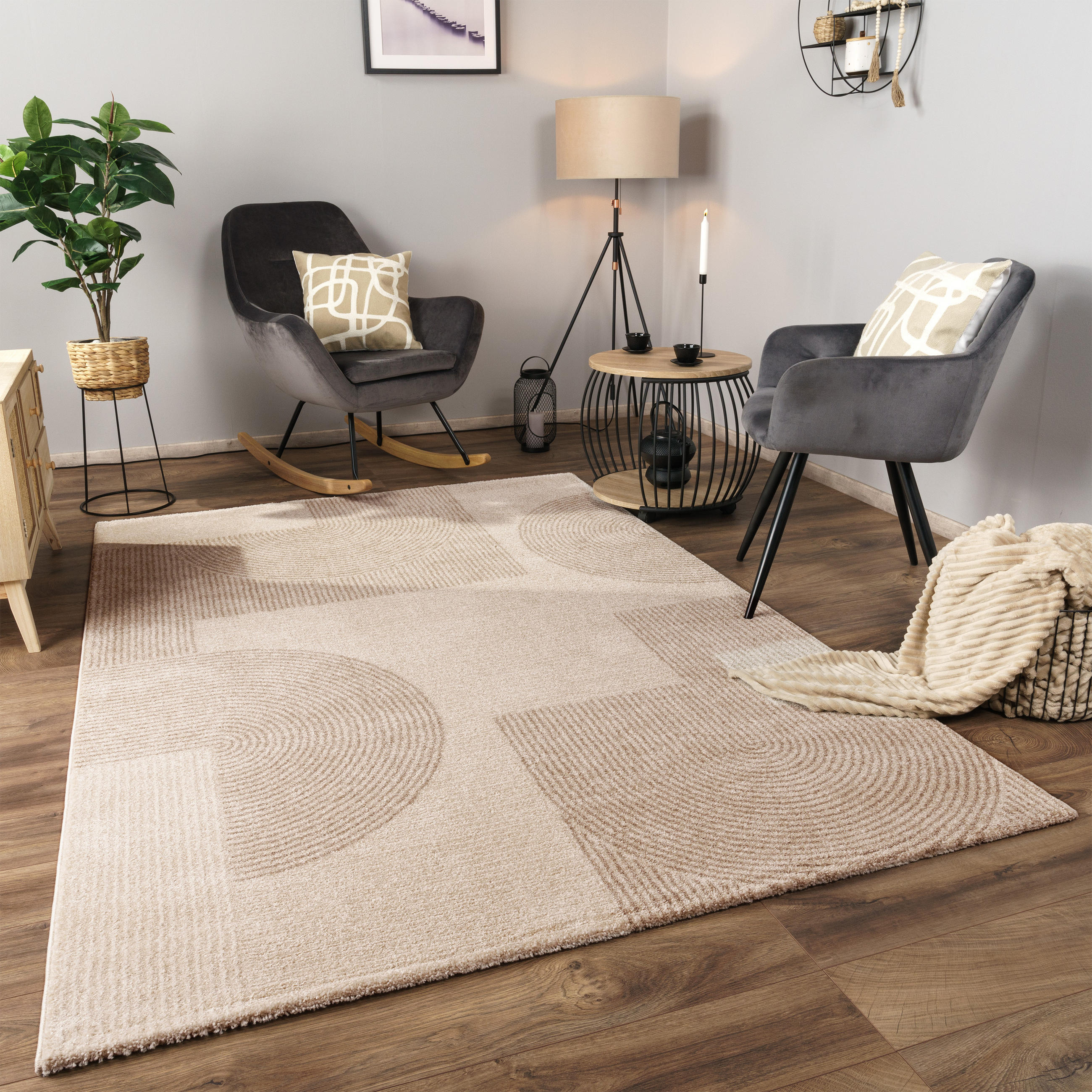 KURZFLORTEPPICH 240/340 cm Basel 892 - Creme, Textil (240/340cm) - Paco Home