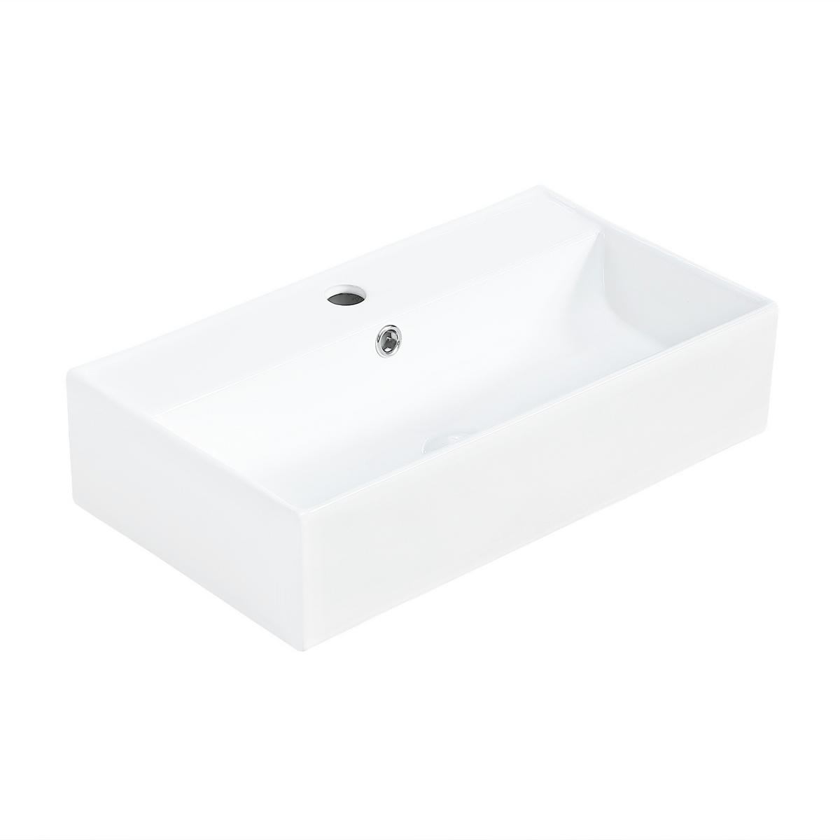 SKŘÍŇKA POD UMYVADLO 55 cm, šedá, s keramickým umyvadlem - šedá, kompozitní dřevo (55/87/32cm) - Urban Meuble