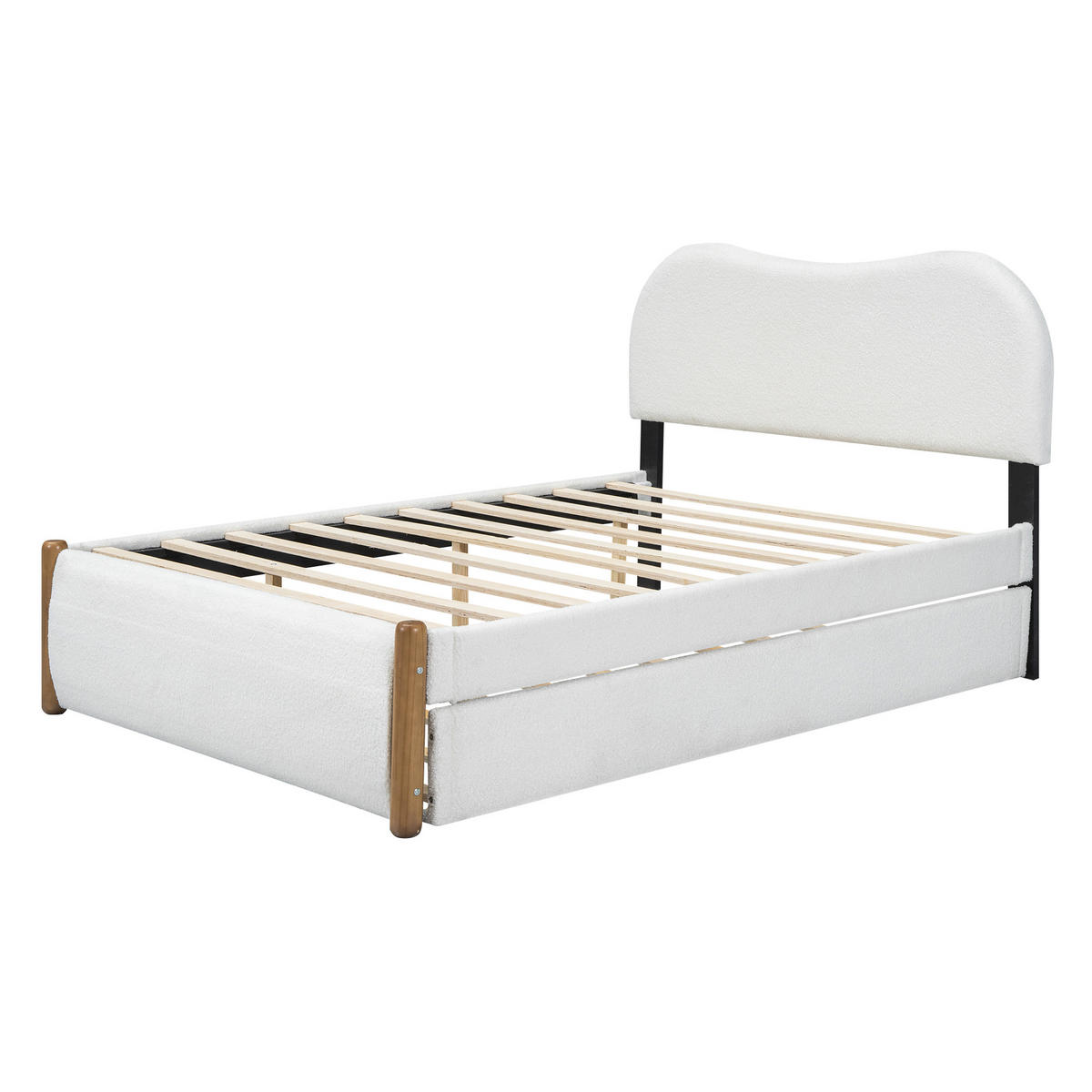 BETT 140x200 cm Rollbett weiß - Weiß, Textil (140/200cm) - LEBENLANG