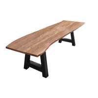 ESSTISCH ADELAIDE - Beige/Schwarz, Holz/Metall (100/300/77cm) - SAM
