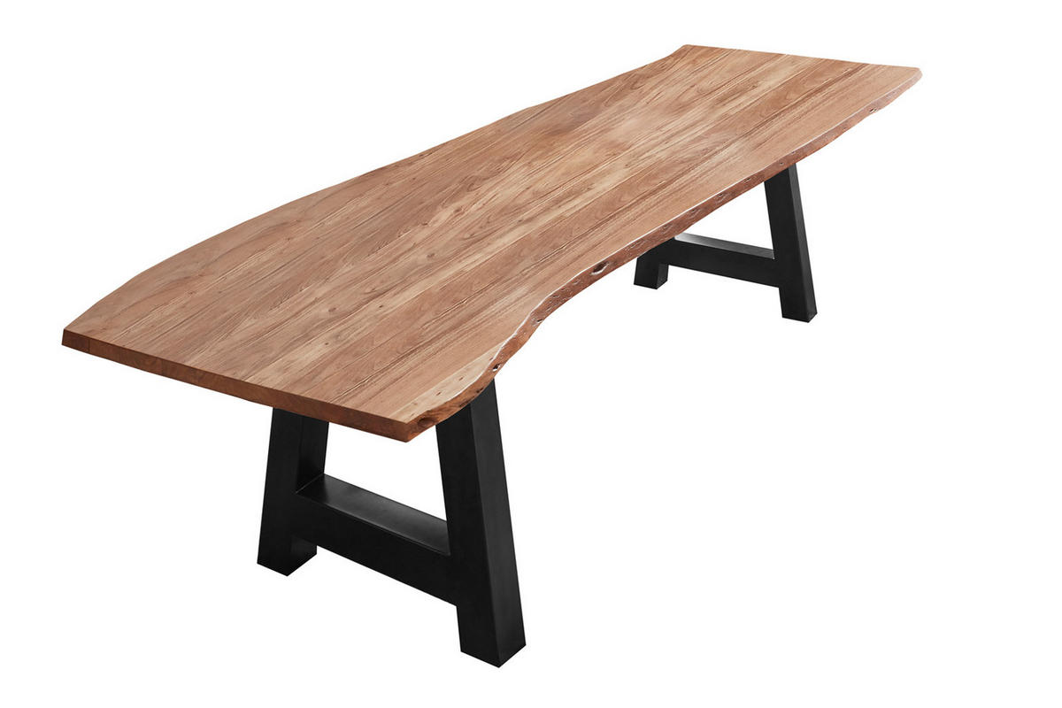 ESSTISCH ADELAIDE - Beige/Schwarz, Holz/Metall (100/300/77cm) - SAM