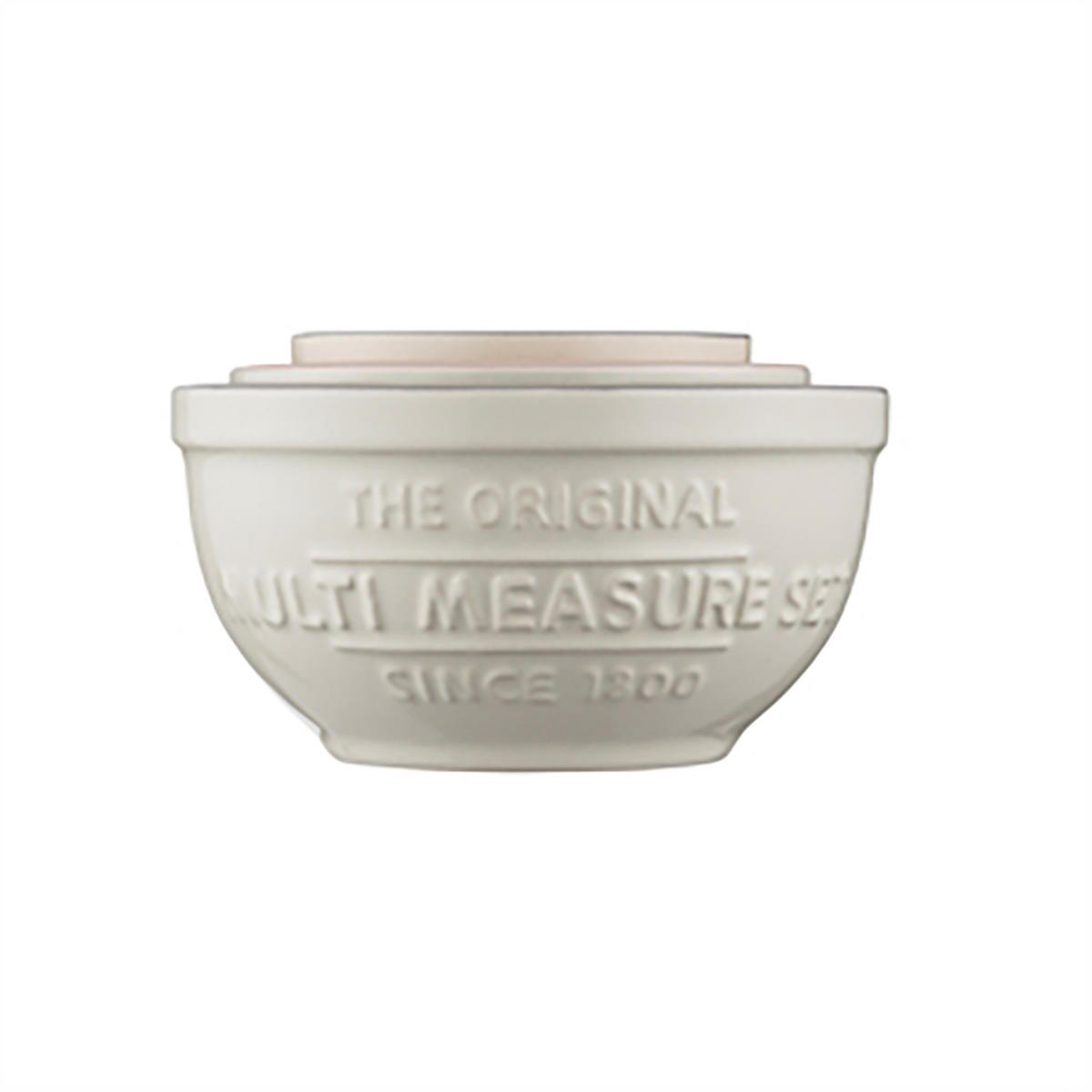 MESSBECHER-SET, 3 - tlg. aus Steingut - Creme, Keramik (1L) - Mason Cash