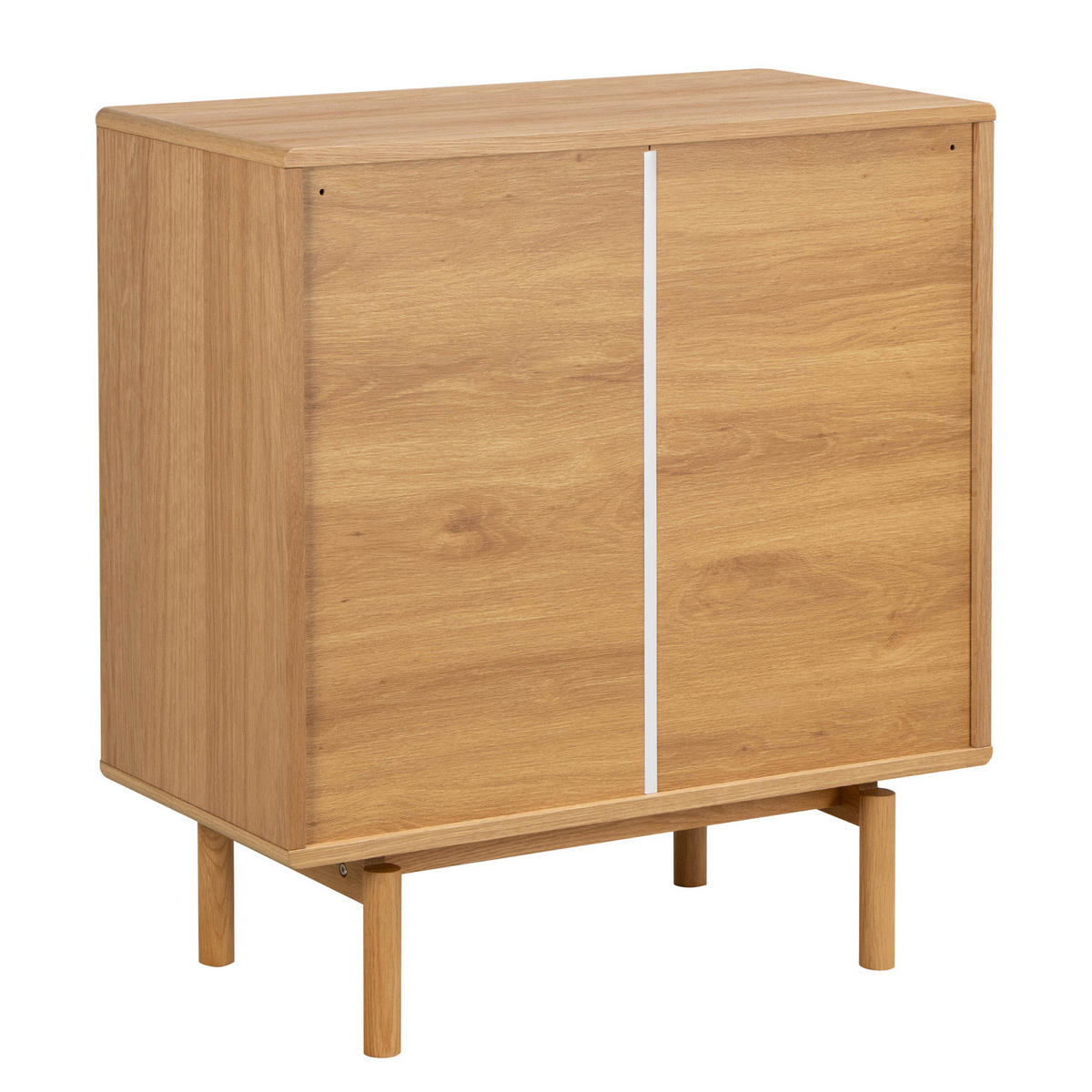 KOMMODE - Echtholzfurnier - Eiche - Braun, Holz/Holzwerkstoff (80/86/40cm) - home24