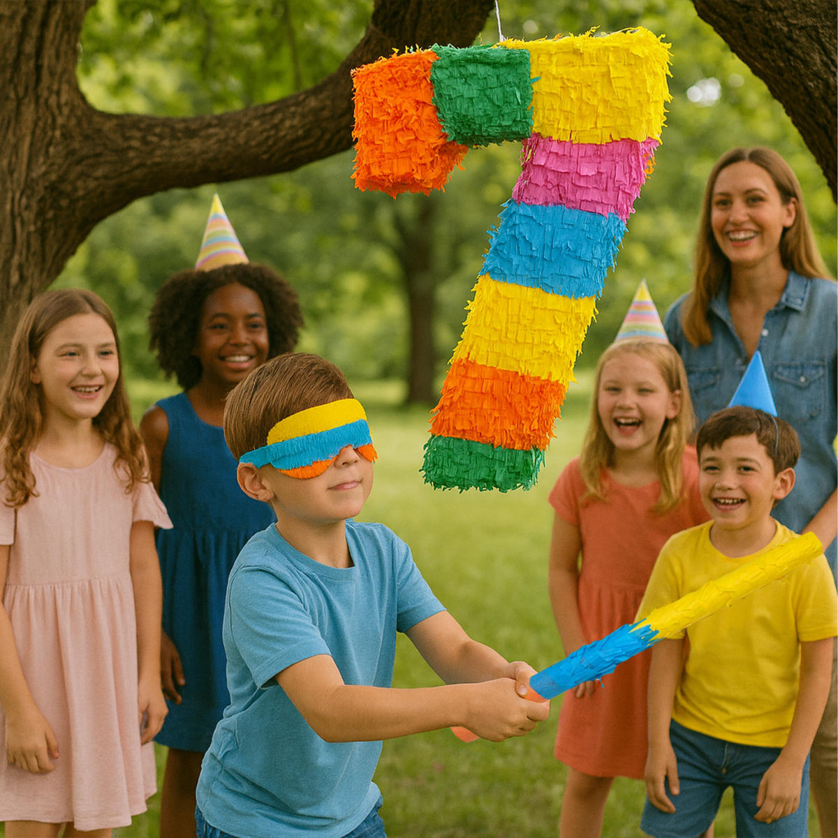 PINATA - Multicolor, Papier/Wellpappe (35.5/50.5/7.5cm) - Relaxdays