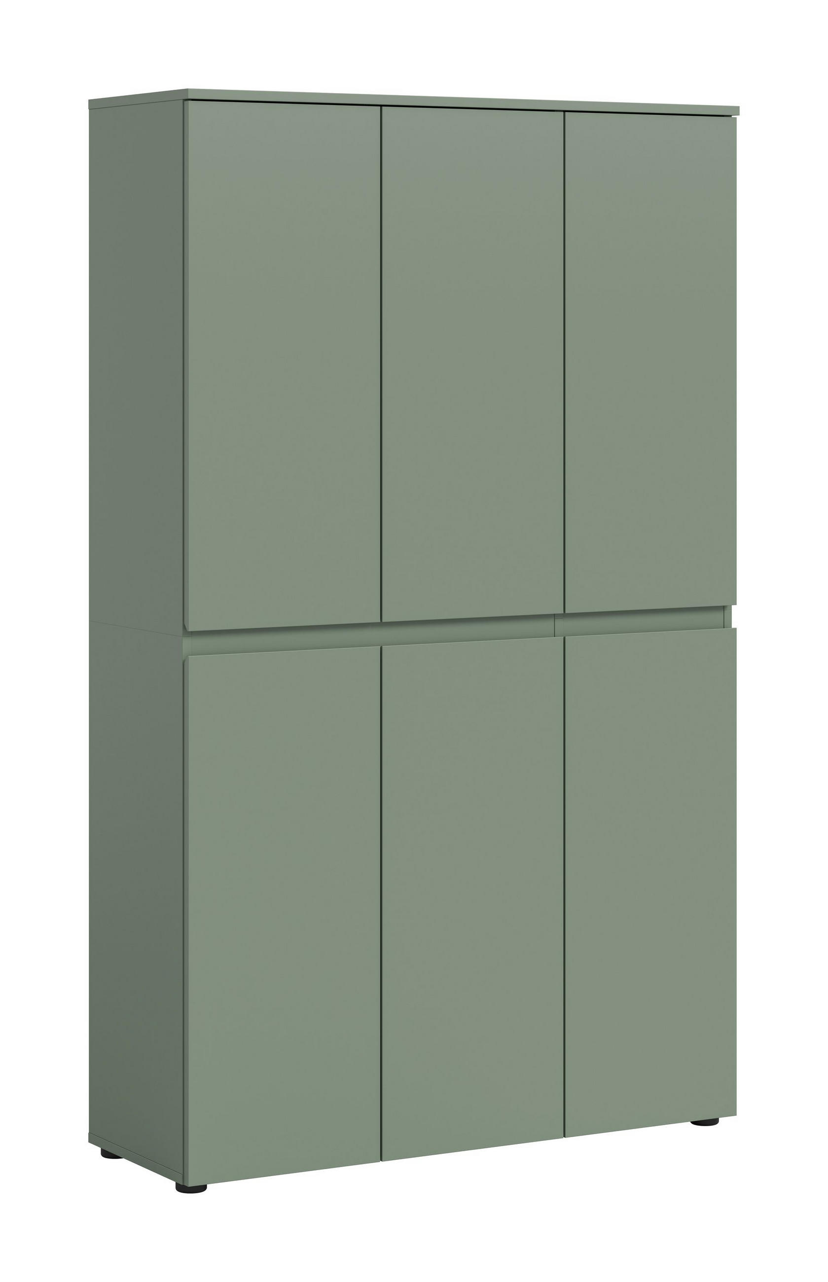 UNIVERSALSCHRANK SCARPA (B/H/T: ca. 105/175/37 cm) in Smoke Green/Smoke Green - Dunkelgrün, Holzwerkstoff (105/175/37cm)
