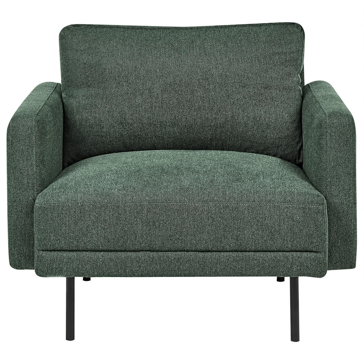 SESSEL Stoff Dunkelgrün Breda - Schwarz/Grün, Textil (100/85/85cm) - Beliani