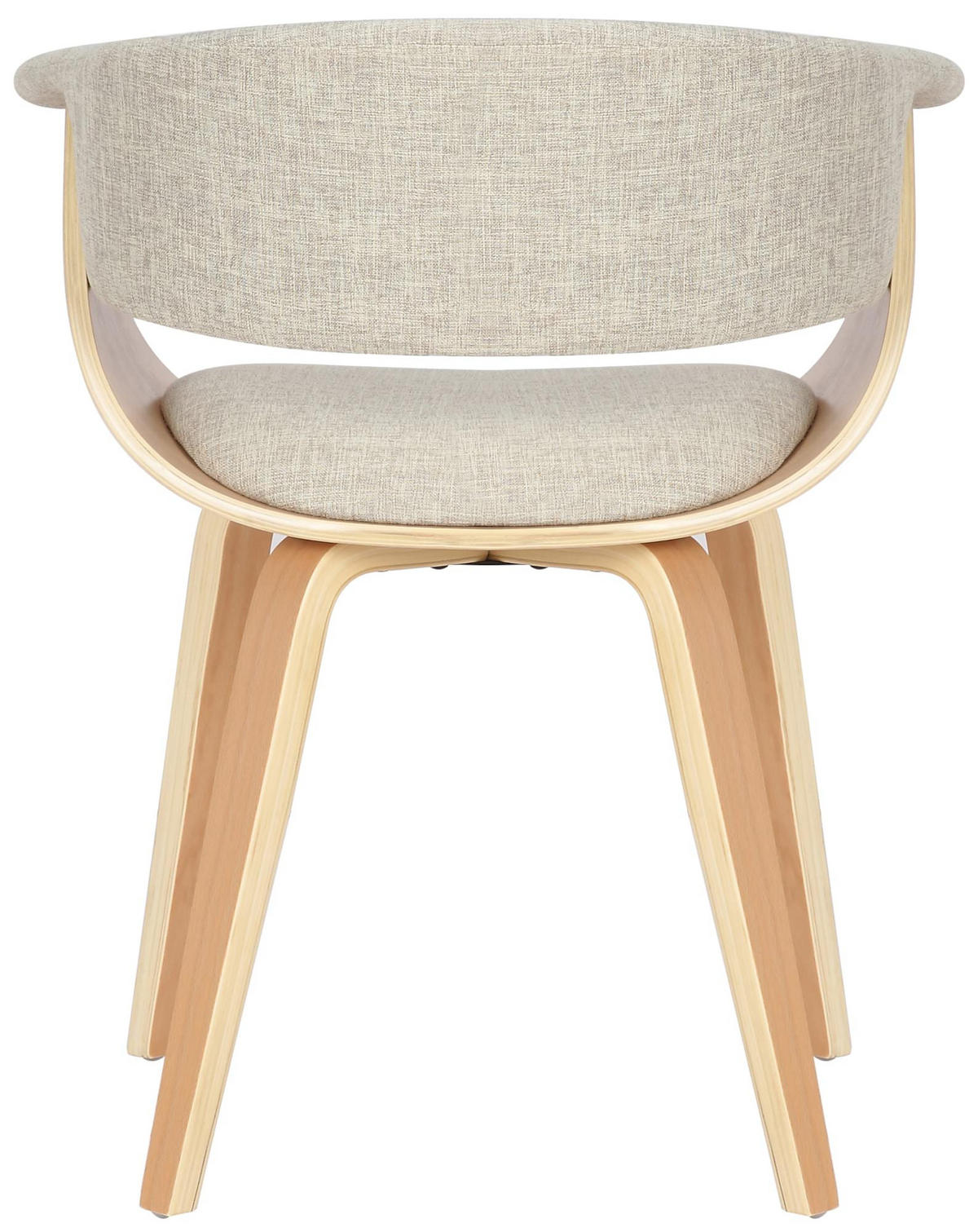 ARMLEHNENSTUHL 2er Set Stoff Natura/Creme - Eukalyptusholzfarben/Creme, Holz/Textil (60/75/55cm) - CLP