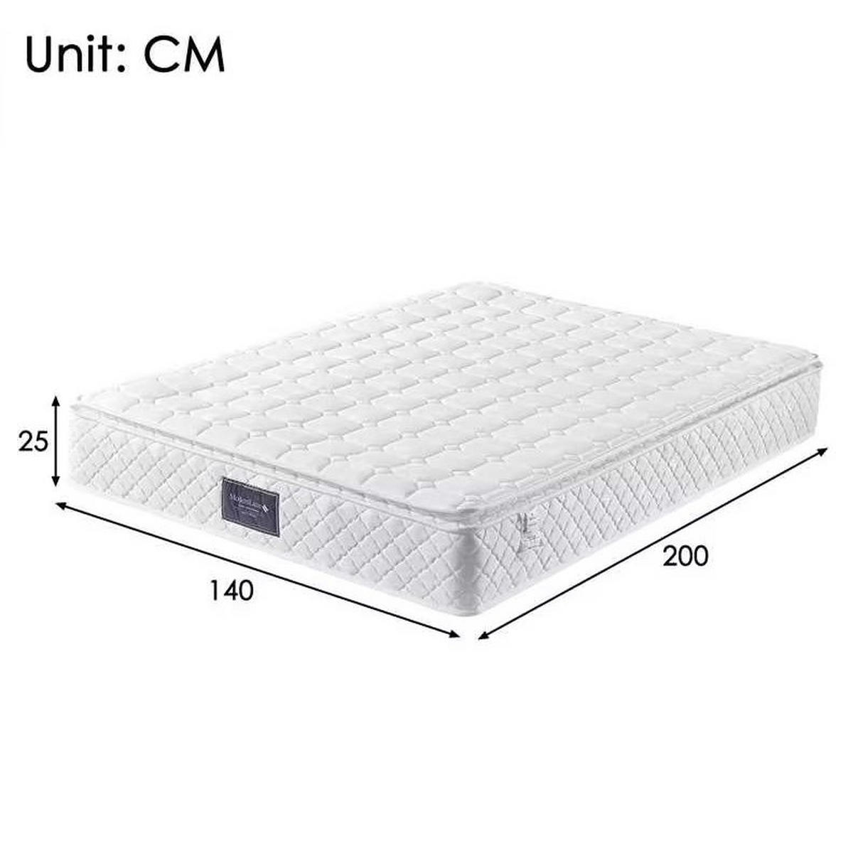 POLNJENA postelja iz lanu 140x200 cm siva z vzmetnico, zložljivim držalom za skodelice, polnilno postajo in hidravličnim predalom - siva, tekstil (140/200cm) - Modfu