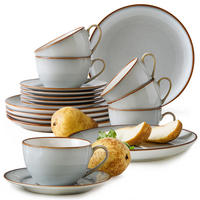 KAFFEESERVICE 6 Personen PORTOFINO 18-tlg - Blaugrau, Keramik (9.5/6.5/9.5cm) - Ritzenhoff Breker