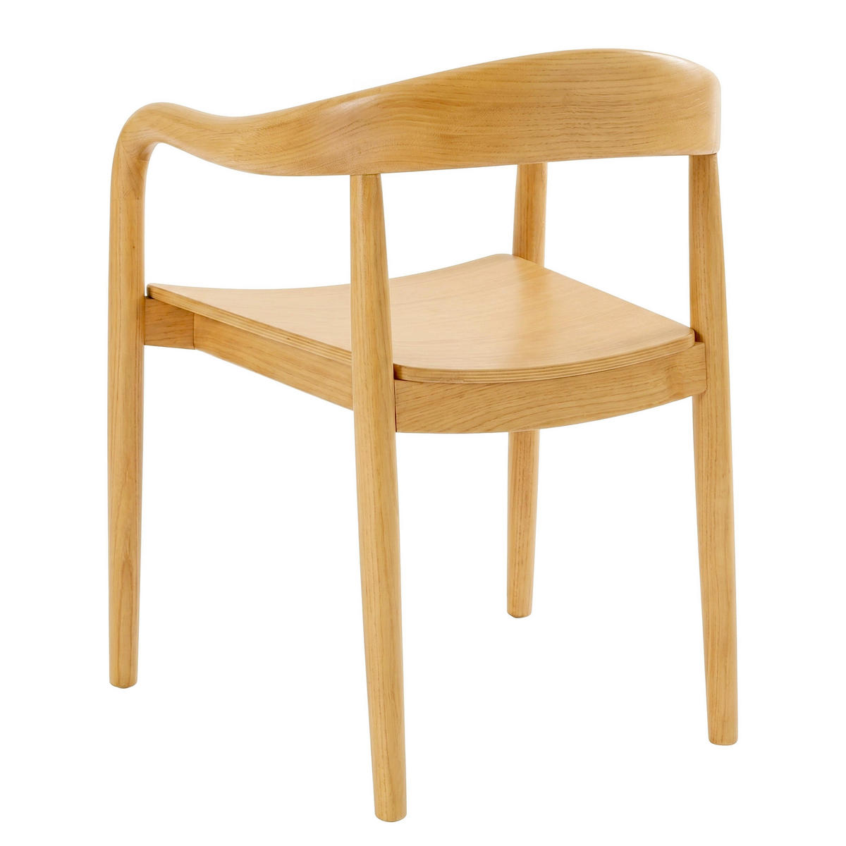 STÜHLE 2-tlg., Holz - Eichefarben, Holz (55/75/55cm) - Oviala