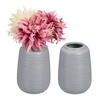 VASEN Set - Grau, Keramik (15cm) - Relaxdays