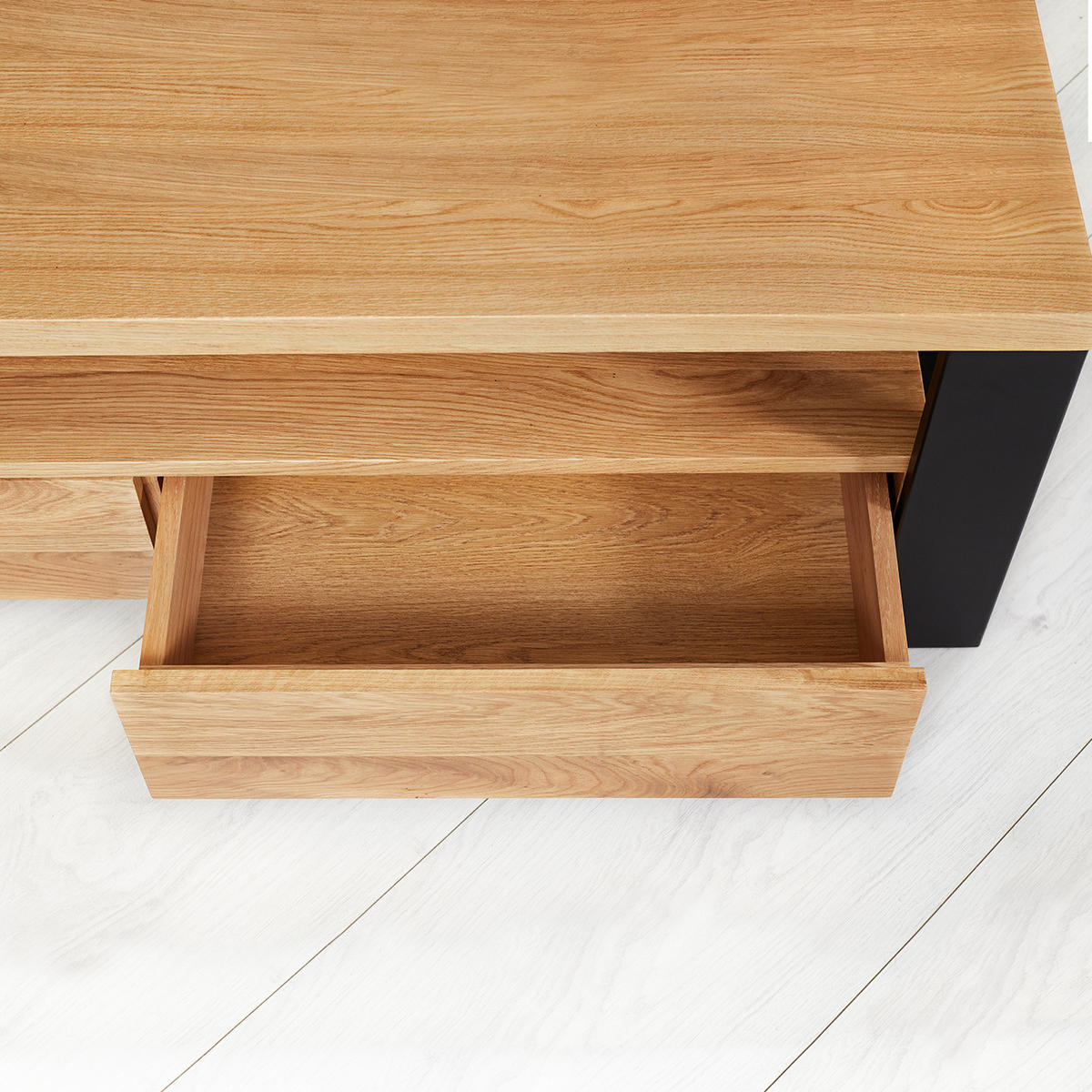 TV-SCHRANK Horizon aus massivem Eichenholz 160 cm - Eichefarben/Naturfarben, Holz (160/45/50cm) - Danzz