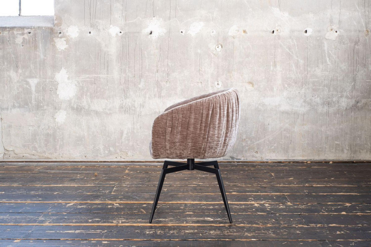 ESSZIMMERSTUHL LIMA Braun Webstoff - Hellbraun/Dunkelbraun, Kunststoff/Textil (57/80/60cm) - KAWOLA