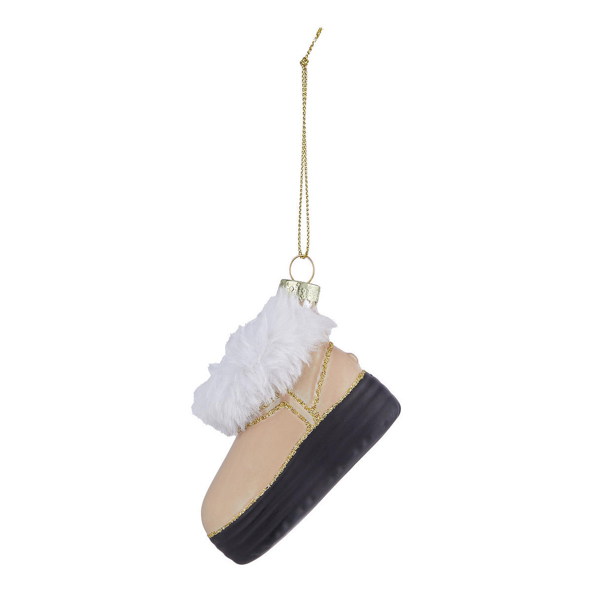 BAUMANHÄNGER Hang On Stiefel mit Fell - Hellbraun, Glas (4/8/6cm) - Butlers