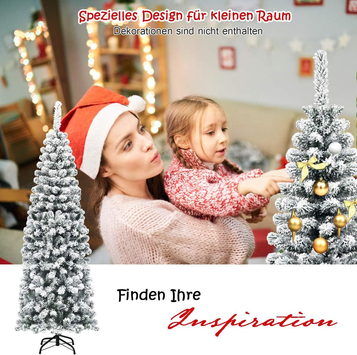 WEIHNACHTSBAUM Weiß - Weiß, Kunststoff (180cm) - COSTWAY