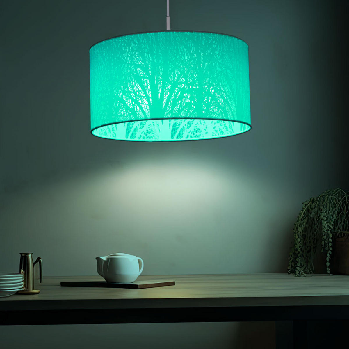 LED HÄNGELEUCHTE PINNI Weiß Baum-Dekor - Weiß, Metall (38/38/120cm) - Globo Lighting