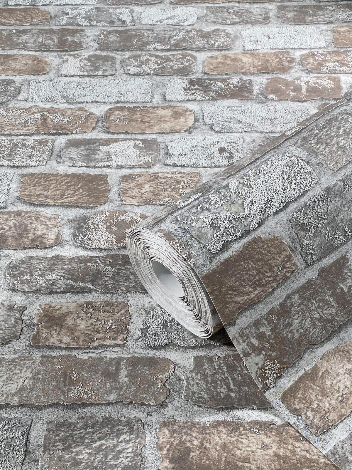 VLIESTAPETE Steinoptik Tapete greige - Greige, Papier (53/1005cm) - marburg