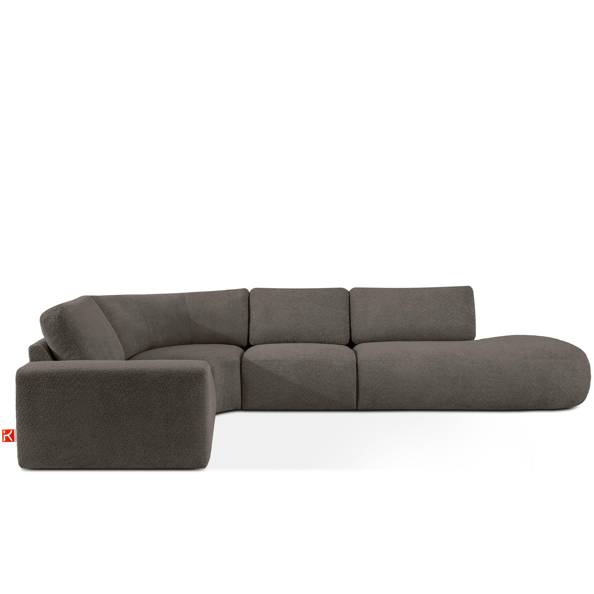ECKSOFA RECHTS ZUCCO, Dunkelbraun - Dunkelbraun, Holz/Holzwerkstoff (224/373cm) - KONSIMO®