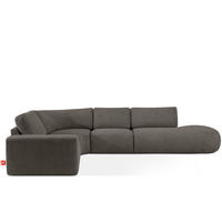 ECKSOFA RECHTS ZUCCO, Dunkelbraun - Dunkelbraun, Holz/Holzwerkstoff (224/373cm) - KONSIMO®