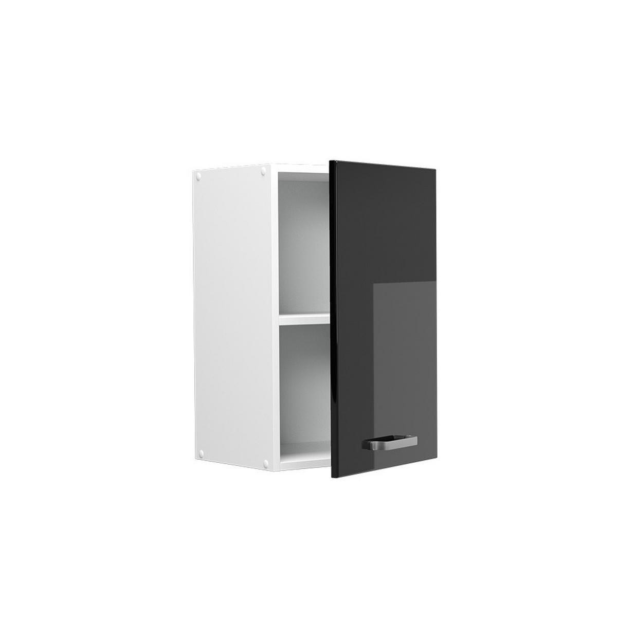 HÄNGESCHRANK R-Line Schwarz Hochglanz 40 cm - Schwarz Hochglanz/Schwarz, Holzwerkstoff (40/60/31cm) - Vicco