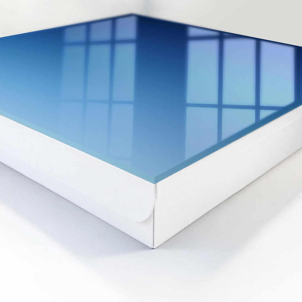 SCHLÜSSELBOX Weiß 30x30 cm – Türöffnung nach rechts - Blauer Himmel - Blau, Metall (30/30/5cm) - TULUP