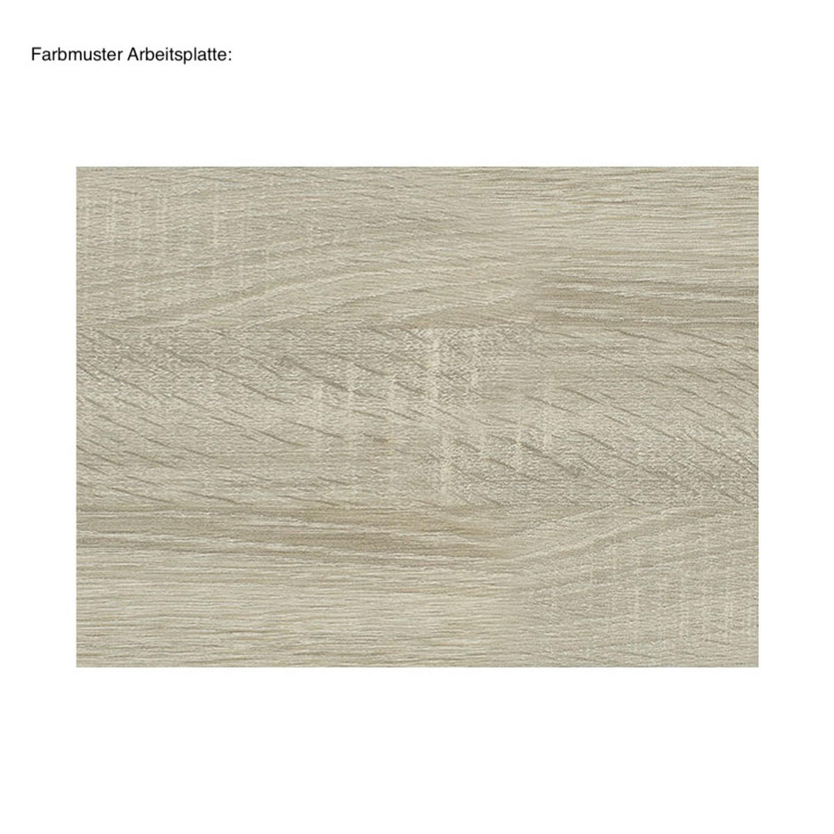 KÜCHENLEERBLOCK Livorno weiß matt & lava matt / telegrau 2 RAL 7046 (K5), Arbeitsplatte Eiche Sonoma 10-teilig - Weiß/Grau, Holzwerkstoff/Metall (340/204/60cm) - Feldmann-Wohnen