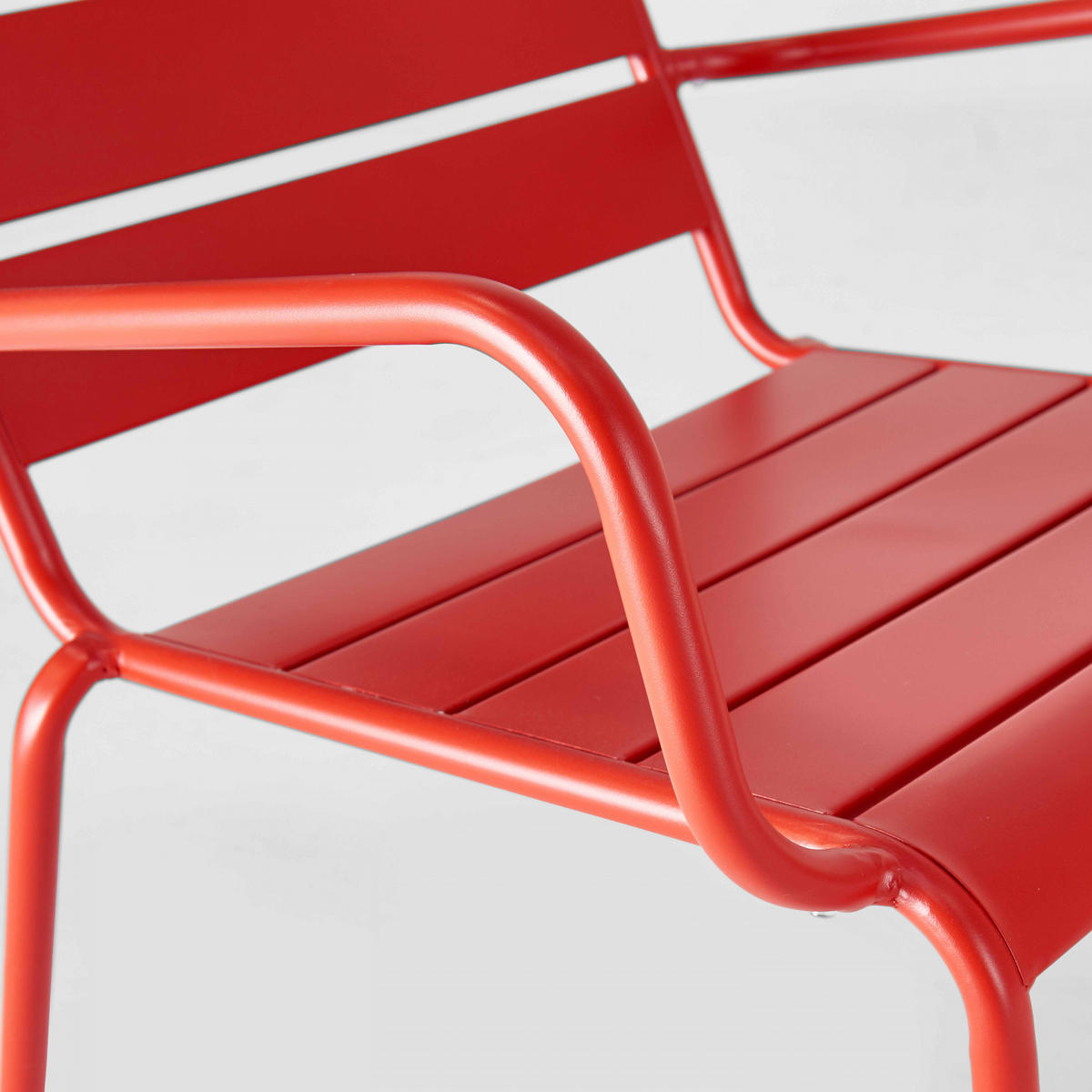 RELAXSESSEL, Rot - Rot, Metall (65/76/70cm) - Oviala