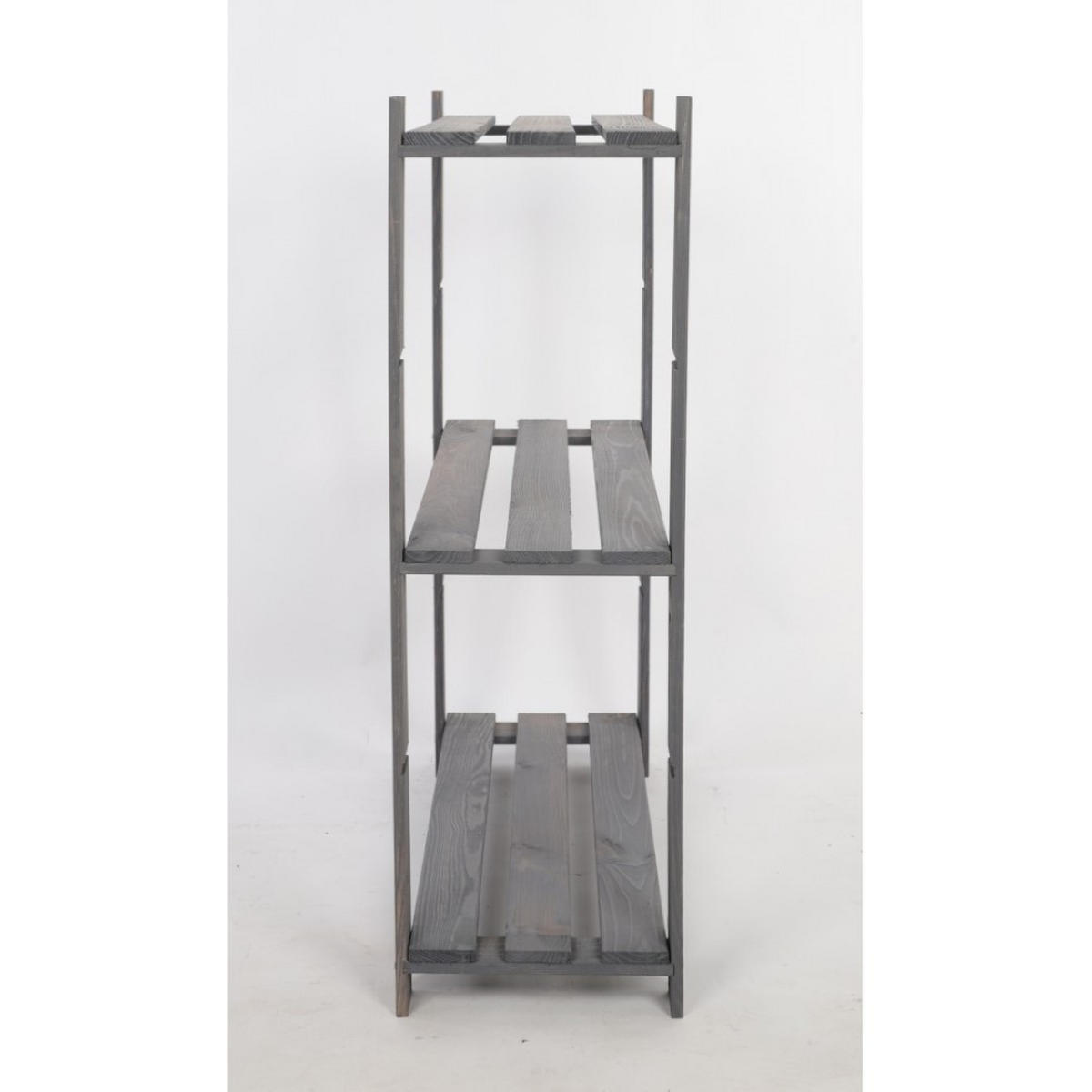 HOLZREGAL PINEPEAK 90x80x28cm 3 Fachboden 1,2cm dickes Kiefernholz Grau - Grau, Holz (80/90/28cm) - PROREGAL