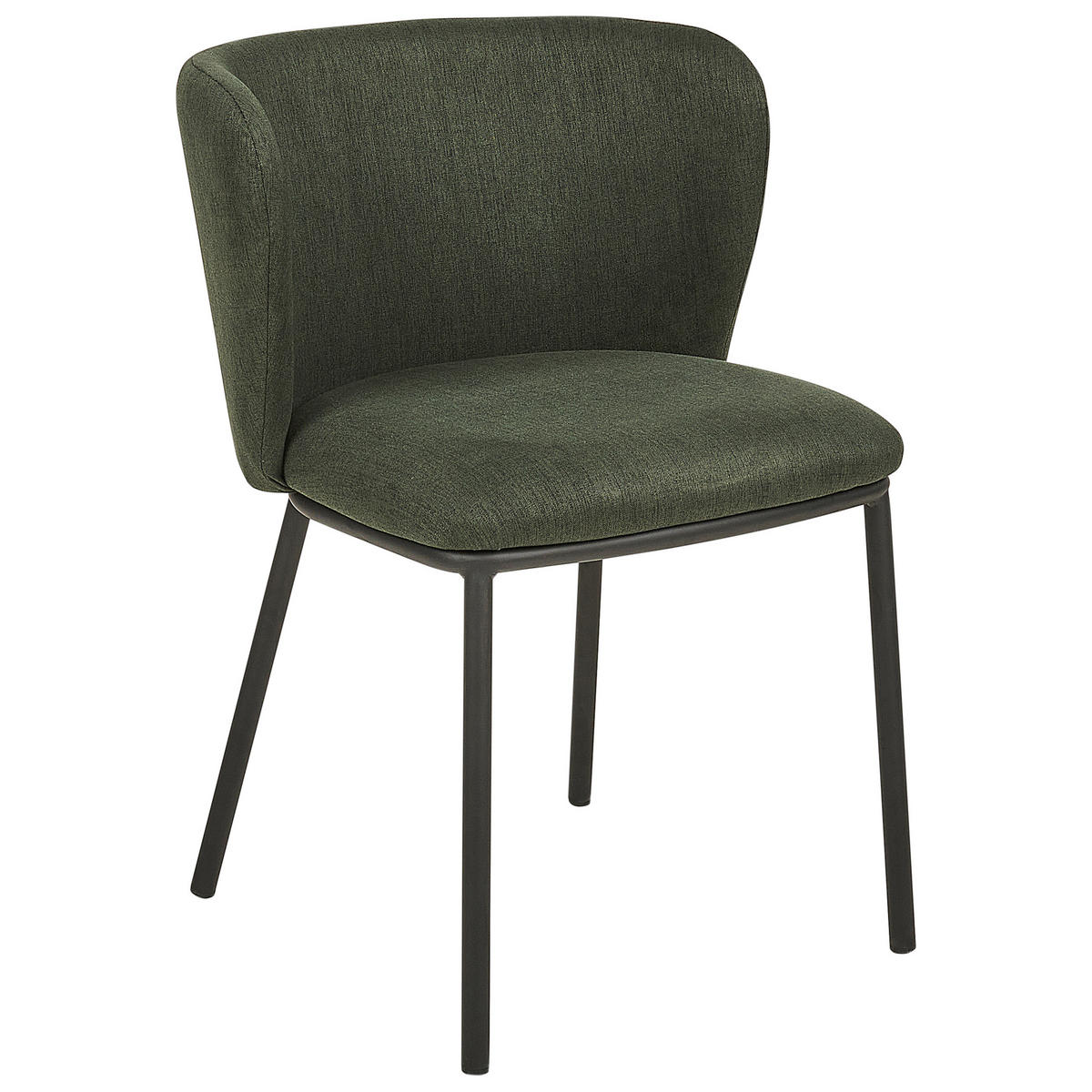 ÉTKEZŐSZÉK 2 darabos Szett Kárpit Zöld Mina - zöld, textil/fém (48/75/52cm) - Beliani