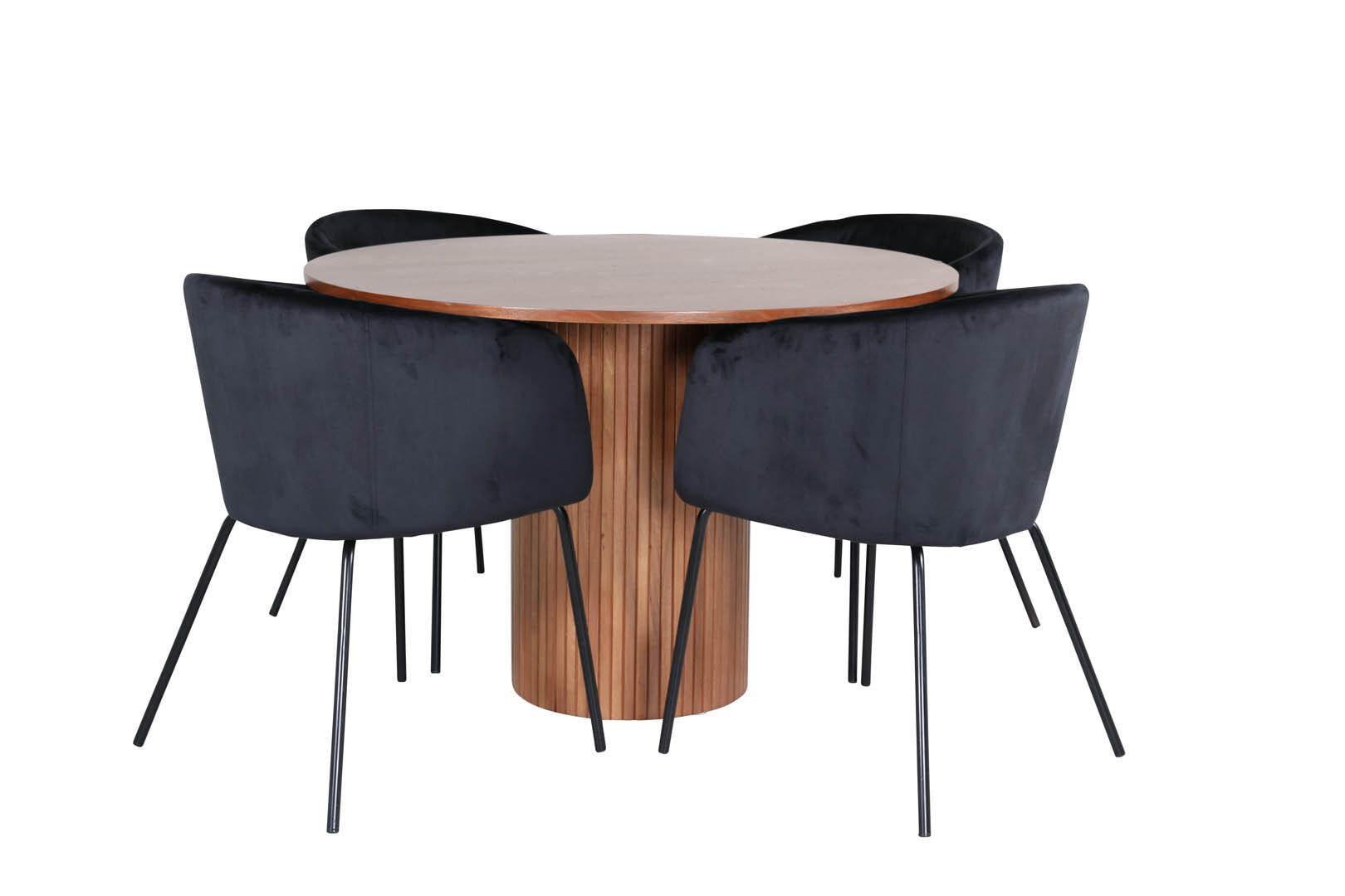 TISCHGRUPPE Schwarz - Schwarz, Holzwerkstoff (110/74/110cm) - ebuy24