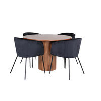 TISCHGRUPPE Schwarz - Schwarz, Holzwerkstoff (110/74/110cm) - ebuy24